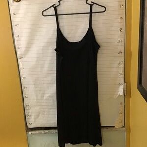 FASHION BUG women’s black dress,(looks like a slip) thin straps, sz 14  black